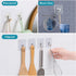 10 Pack Heavy Duty Wall Hooks, 33lb(MAX) Self Adhesive, Waterproof and Oilproof Transparent Seamless Hooks