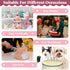 BBTO Number 2 Pink Birthday Candle with 10 Long Thin Cupcake Candles in Holders for Cake Topper Decor