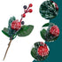 WILLBOND Artificial Christmas Tree Picks, 24 Pcs Red Berry Pine Picks for Crafts, Party Decor, Classic Style