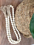 PINSUKO Natural Wood Bead Garland Set with Tassels, Farmhouse Beads, 57 Inches