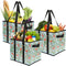 Foraineam Reusable Grocery Bags Set Durable Heavy Duty Tote Bag Collapsible Grocery