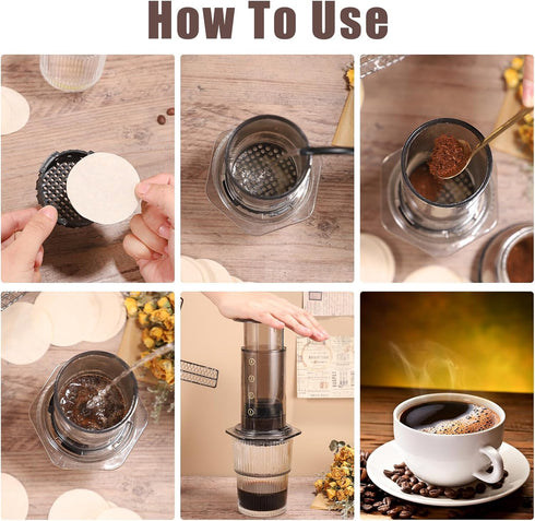 1000 PCS Unbleached Coffee Filters, Round Coffee Maker Filter Paper Compatible with Coffee and Tea Filters