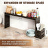 BSTSLL 31in 6 Bamboo Over the Stove Shelf - Durable Stove Shelf for Back of Stove with Non-Slip EVA Liner, Hooks