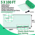5x100ft Deer Fence Netting, Heavy Duty Plastic Mesh Fence for Deer, Rabbits, Birds & Chickens, Green Garden Netting