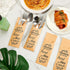 Gueevin 100 Pcs Tomorrow Will Be The Best Day Ever Wedding Paper Silverware Bags, Rustic Cutlery Pouch