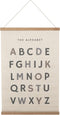 Bon et Beau 16 x 24 Inch Embroidered Alphabet Poster Framed with
