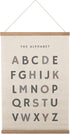 Bon et Beau 16 x 24 Inch Embroidered Alphabet Poster Framed with