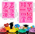 2 Pack Whaline Nurse Graduation Themed Fondant Molds Silicone Doctor Nurse Grad Hat Medical Equipment Candy Mould