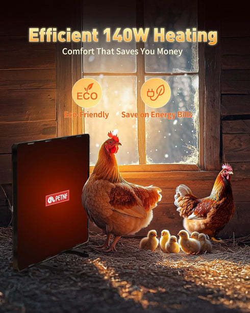 140 11.81''x15.74'' PETNF Chicken Coop Heater Watts Radiant Heat Chicken Heater Energy Efficient Design Safer Than