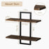 2-Tier Decorative Floating Shelves for Bedroom: Display Hanging Shelves Storage for Home Office Small Space Corner