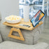 Shamrock Home Bamboo Couch Arm Table with Device Holder, Clip On Tray.