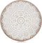 Hanobe Decorative Coffee Table Tray: Round Wood Trays for Boho Home Decor