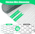 HANWRAPS 15.7 90.5 Inches, Chicken Wire, x Green, Hexagonal Mesh, Galvanized Metal Poultry Wire Netting for Crafts