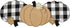 Elrene Home Fashions Burlap and Check Pumpkin Centerpiece Table Runner, 13" x 36", Black and White