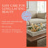 Countertop, 16 12 2.5 Mela Artisans Trellis Whitewash Mango Wood Serving Tray with Handles Handcrafted Wooden Tray