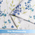 Blue Floral Print Tier Kitchen Curtains, 24 Inches Long, Watercolor Cafe Curtains, Set of 2, 28" W x 24" L