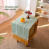 15.735.4 Inch Green Tassel Bedside Tablecloth Nightstand Cover Cloth Side Table Covers for End Night Stand Coffee Tea