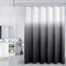 MitoVilla Black Ombre Shower Curtain Set with Hooks, Waves Textured Fabric Shower