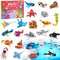 PEACEJOUNEY 24-piece Valentine's Day Gift Set, Ocean Life Building Blocks, Suitable for Boys