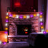 UZKEW 16.4FT 30 8 Halloween String Lights, LED Pumpkin Bat Ghost Battery Operated Orange and Purple Lights Strobe