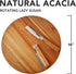 Acacia Wood Lazy Susan Turntable Tray, 16" Cabinet Organizer