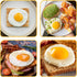 YOLCAR 4 Pack Nonstick Upgraded Silicone Egg Rings, Leak-proof Liquid Egg Bite Mold for Frying Eggs and Breakfast