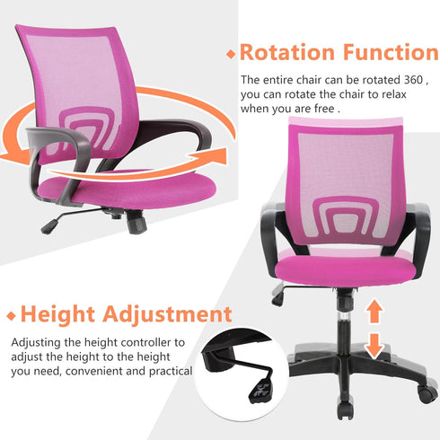 PayLessHere 360 Home Office Chair Desk Computer Chair Adjustable Ergonomic Chair Lumbar Support Armrest Executive