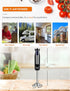 COMMERCIAL CHEF Immersion Blender, Multi-Purpose Hand Blender with Stainless Steel Blade, Handheld Mixer with 8 Speed