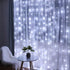 HEYFUNi 304 LED Curtain Lights Outdoor, 9.8Ft*9.8Ft Fairy Lights with 8 Modes for Bedroom & Wedding Decor