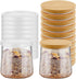 Tessco for you 20 Pcs Bamboo Wooden Plastic Yogurt Jar Lids Compatible