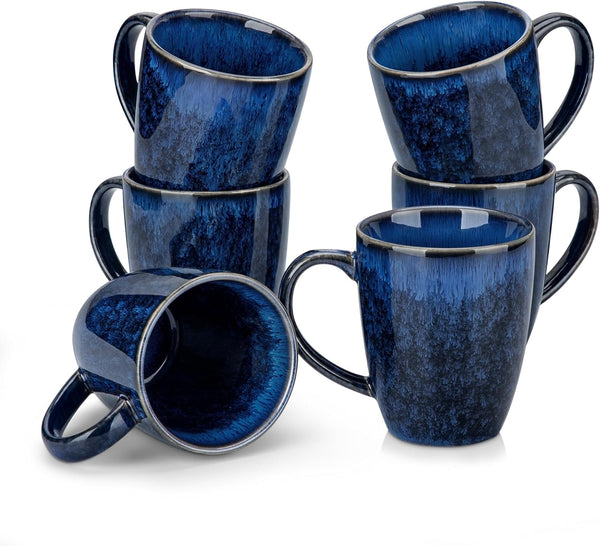 vancasso STARRY Ceramic Coffee Mug Set of 6, 12 Oz Tea Cups