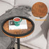 Kificet Small Side Table, Drink Table, Height Adjustable Round End Table, Pedestal Side Table for Small Spaces