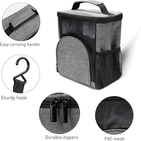 Quick Dry Shower Caddy Tote for College Students, Portable Hanging Mesh Shower Bag for Travel and Summer Camp