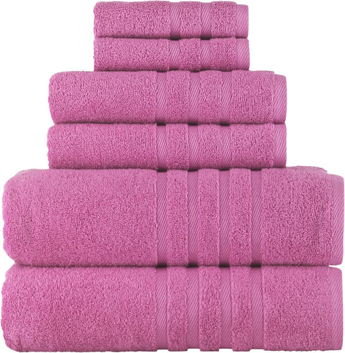 Rosyn Home Hotel and Spa Quality 6 Piece Bath Towel Set 2 Bath Towel