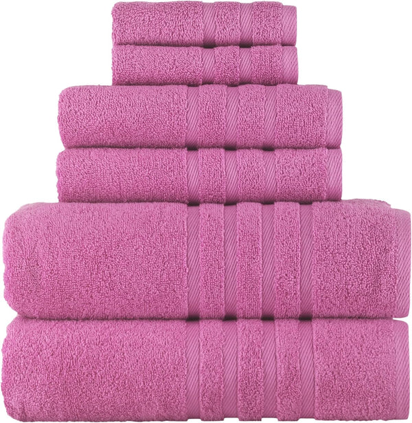 Rosyn Home Hotel and Spa Quality 6 Piece Bath Towel Set 2 Bath Towel