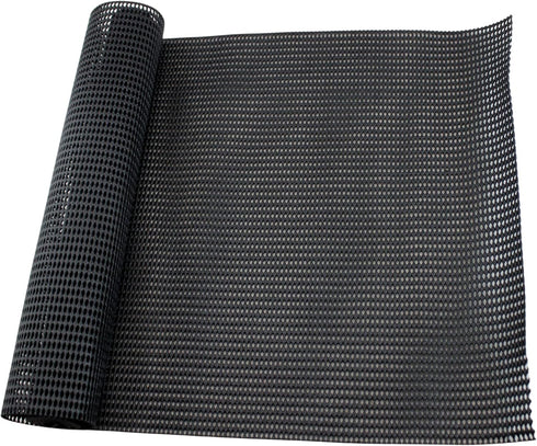 Dependable Industries Essentials Non-Adhesive Shelf and Drawer Liner, 12" x 36", Black, Anti-Slip, Durable