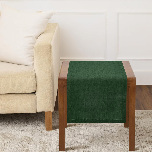 Solino Home Linen Table Runner 36 Inches - 100% Pure Linen Forest