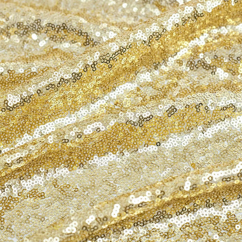 Hahuho 50 inch Round Sequin Tablecloth, Gold Glitter Tablecloth for Bridal Shower, Birthday, Wedding, Dessert, Banquet