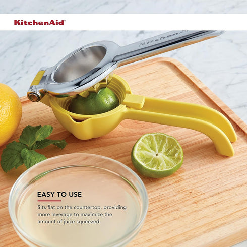 KitchenAid Citrus Juice Press Squeezer, 8 inches for Lemons and Limes, with Seed Catcher and Pour Spout