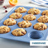 Farberware Nonstick Bakeware Muffin/Cupcake Pan, 12-Cup with Fill Lines, Blue
