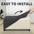 Easy-Going 100% Dual Waterproof Stretch Ottoman Cover, Large Dark Gray Furniture Protector with Elastic