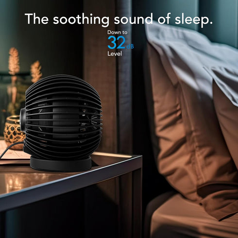 Vornado SPHERE Personal Fan, Small Desktop Globe Fan, Adjustable Quiet Fan for Bedside and Desk Use