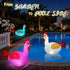 IP68 Decor(2) Floating Pool Lights, Inflatable Chicken Solar Pool Lights that Float, Waterproof Glow in the Dark Color