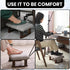 Coolcapis 16.1"(41cm) 6.7"(17cm) Small Footstool Office Under Desk Ottoman Padded Hassock x with Wooden Legs Modern