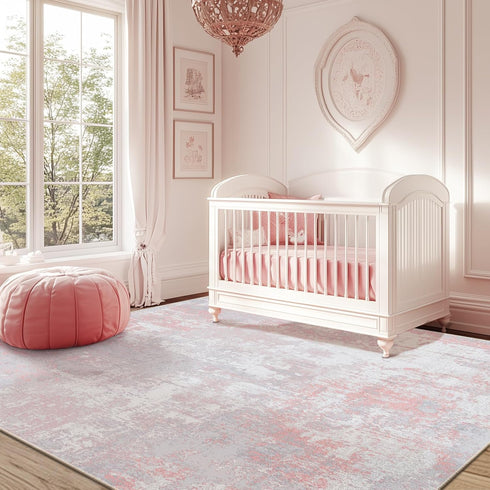 5'x7' RELEANY Washable Area Rugs Non-Slip Modern Abstract Soft for Living Room Entryway Bedroom Nursery, Print Pattern