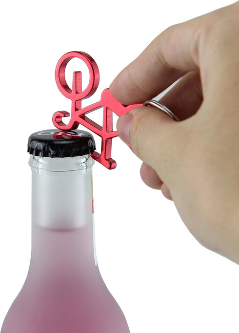 SWATOM Bicycle Bottle Opener with Keychain, 6PCS Accessories