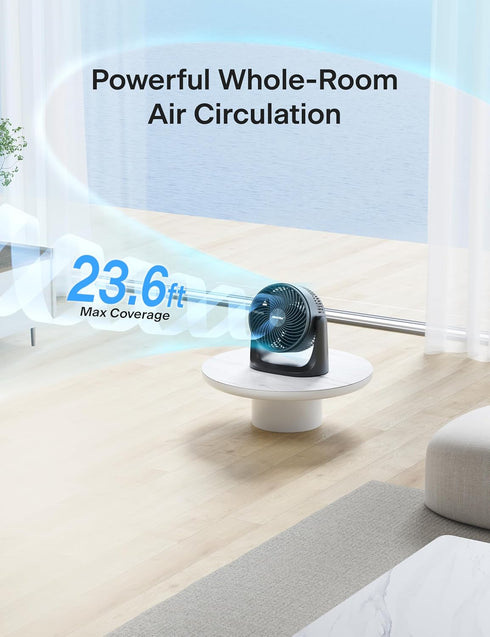 Pelonis 3 Speed Small Room Air Circulator Fan, 7-inch Blade Table Top Fan for Bedroom