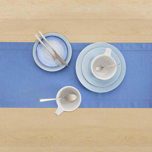 48 Inches 14 48 Inch Summer, Solino Home Dusty Blue Table Runner - Cotton Linen Hemstitch Coffee Table Runner x Ideal