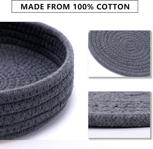 Trivets for Hot Dishes, 5 Pcs 7 Inch Hot Pads with Storage Basket for Kitchen Countertops, Heat Resistant Cotton Table
