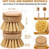 Abizarch 6pcs Bamboo Dish Brush Replacement Heads, Wooden Dish Brushes for Cleaning Kitchen Wood Dish Scrubbers Washing